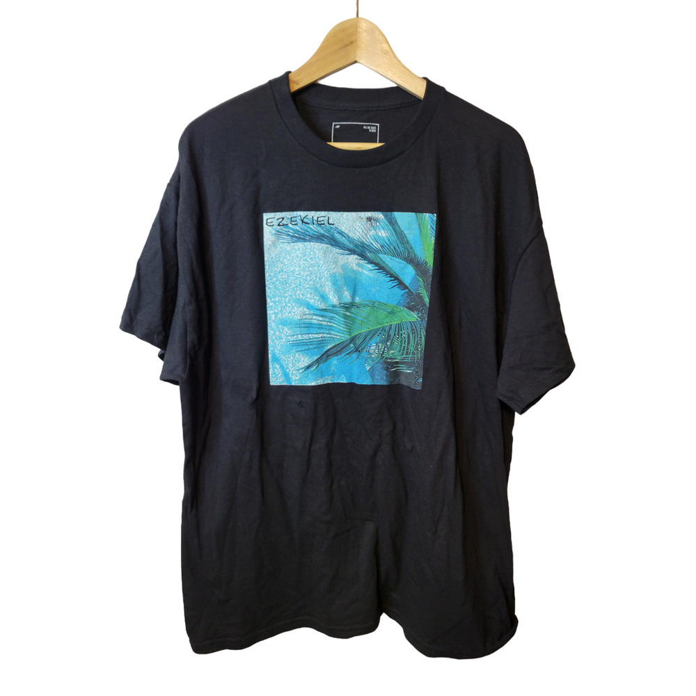 Ezekiel Premium Black Palm Tree Graphic Short Sleeve Men's T-shirt Size XL